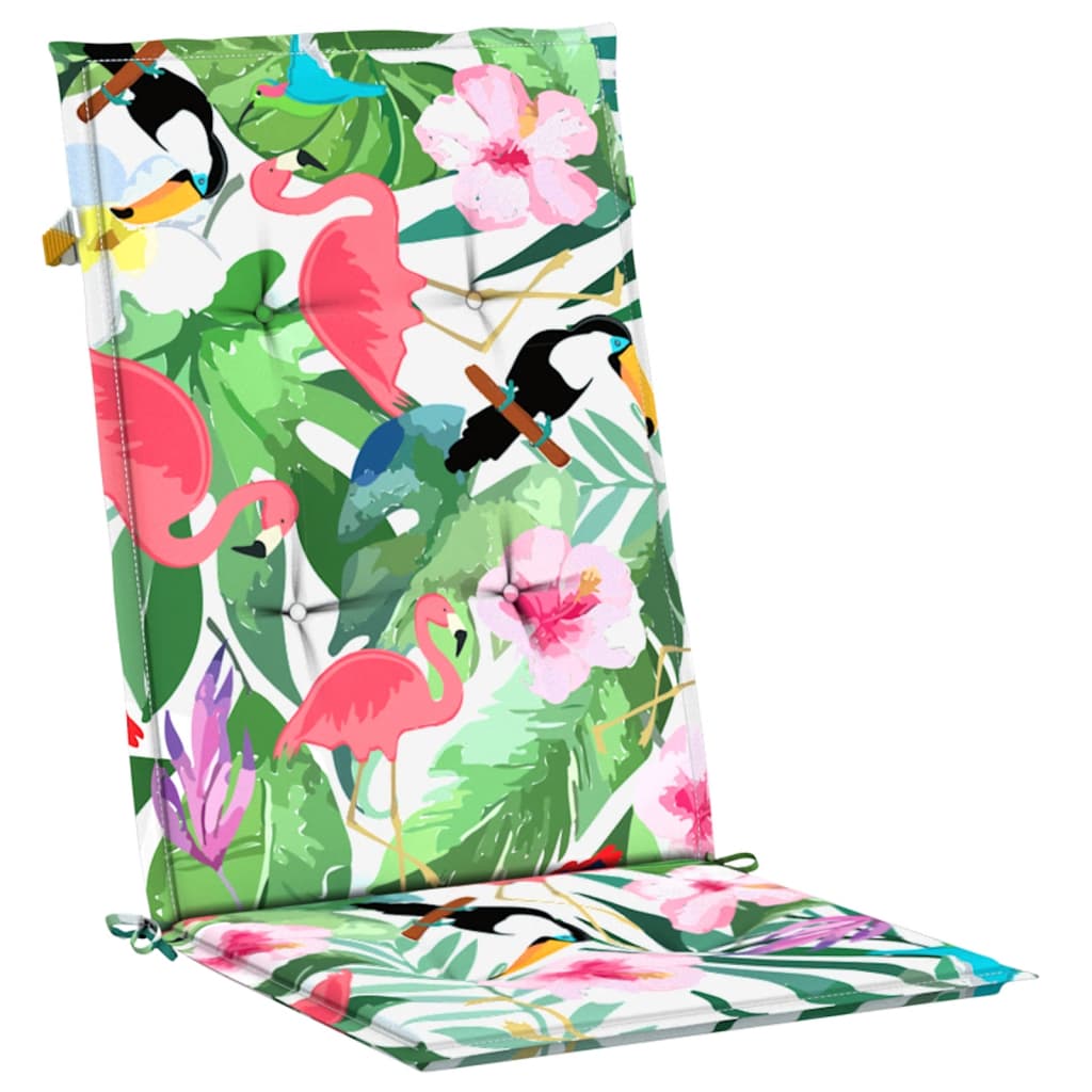 vidaXL Gartenstuhlauflagen für Hochlehner 2 Stk. Mehrfarbig 120x50x3cm