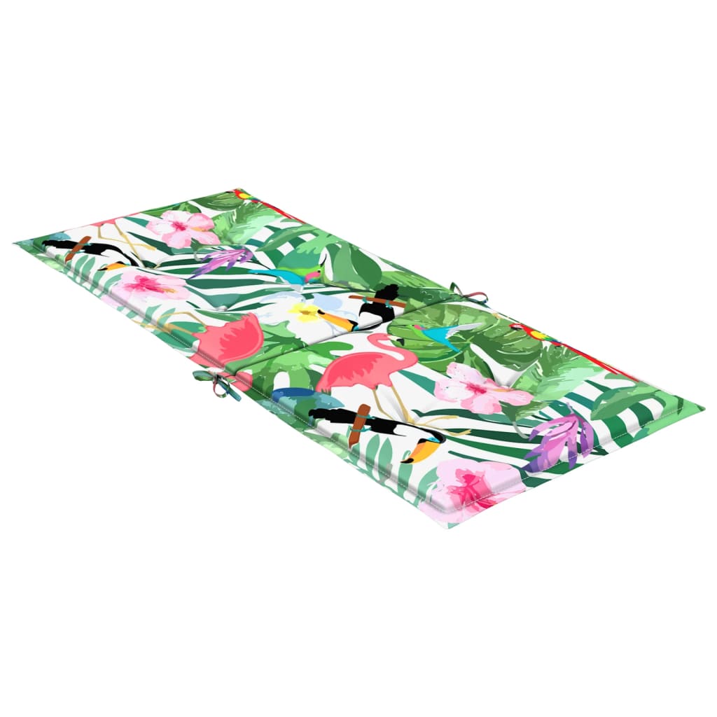 vidaXL Gartenstuhlauflagen für Hochlehner 2 Stk. Mehrfarbig 120x50x3cm