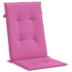 vidaXL Gartenstuhlauflagen für Hochlehner 2 Stk. Rosa 120x50x3cm Stoff