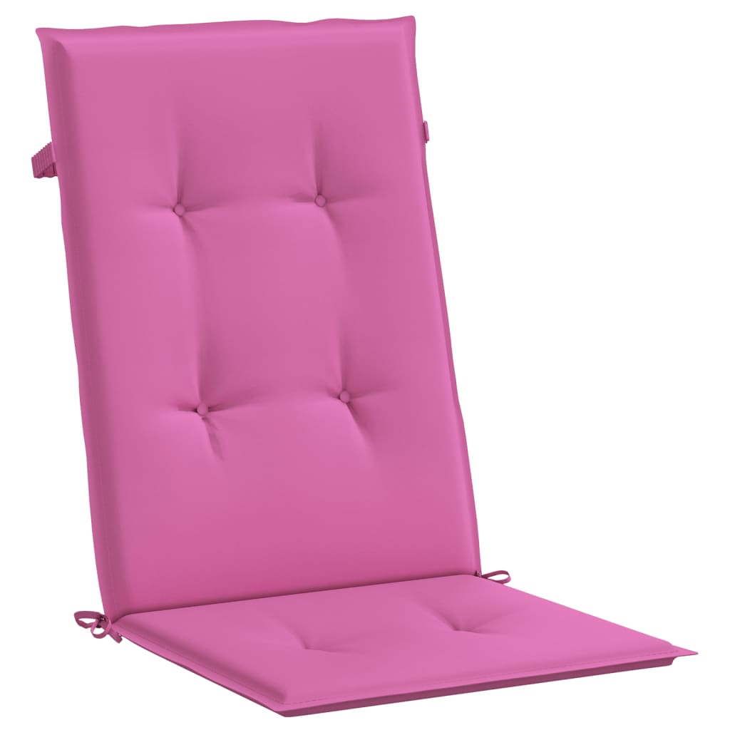 vidaXL Gartenstuhlauflagen für Hochlehner 2 Stk. Rosa 120x50x3cm Stoff