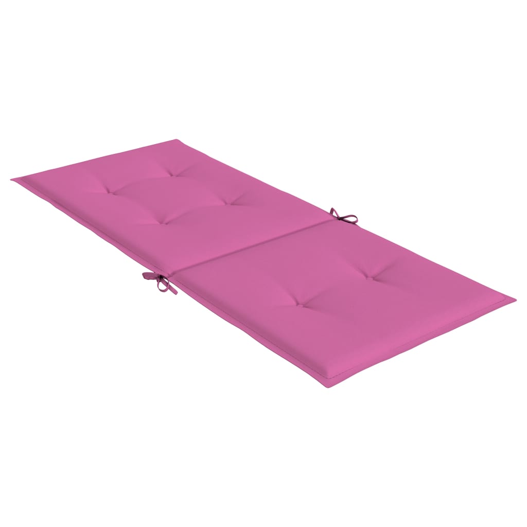 vidaXL Gartenstuhlauflagen für Hochlehner 2 Stk. Rosa 120x50x3cm Stoff