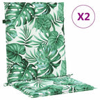 vidaXL Rückenstützkissen Blatt 2 pcs Blattmuster 100 x 50 x 3 cm