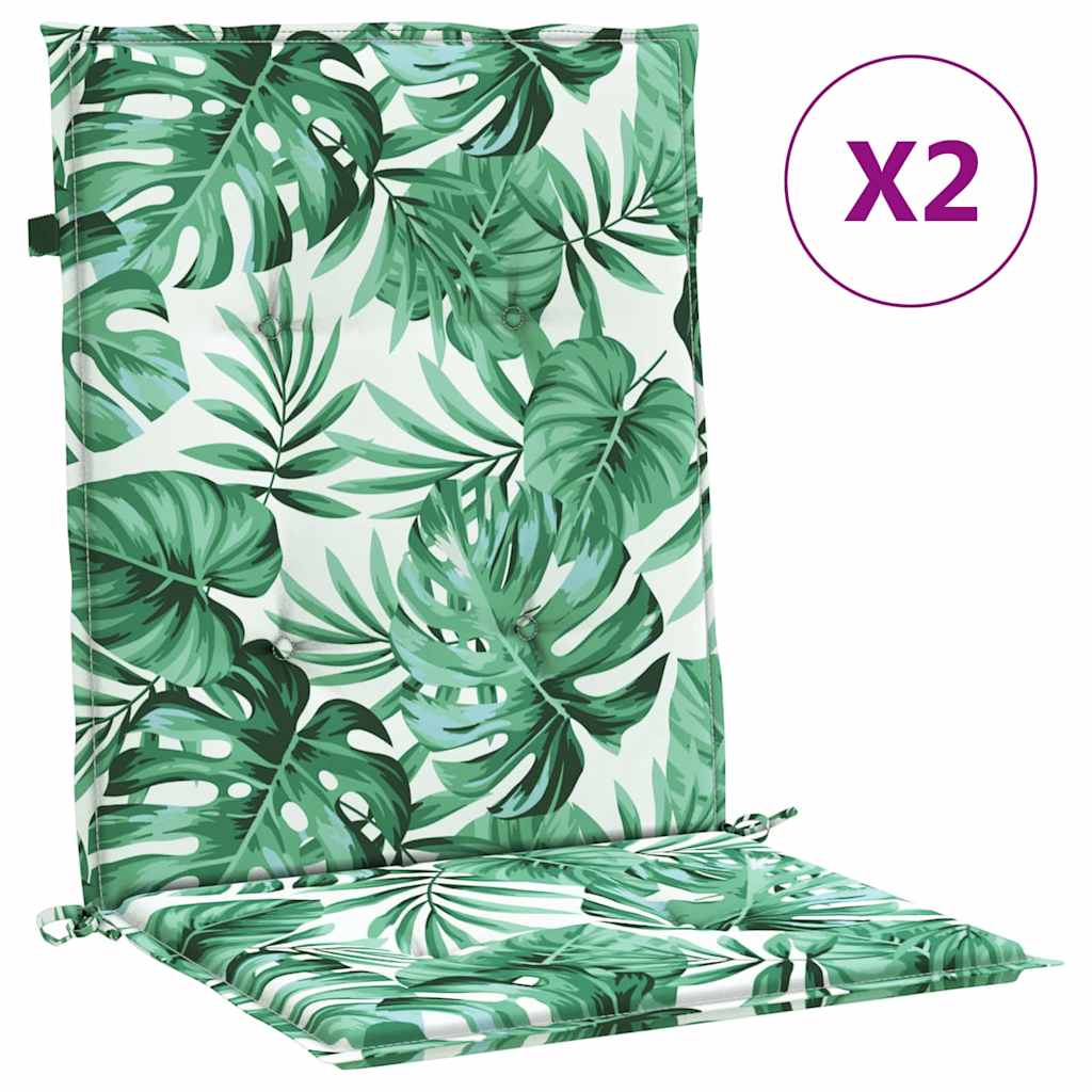 vidaXL Rückenstützkissen Blatt 2 pcs Blattmuster 100 x 50 x 3 cm