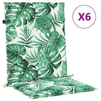 vidaXL Rückenstützkissen Blatt 6 pcs Blattmuster 100 x 50 x 3 cm