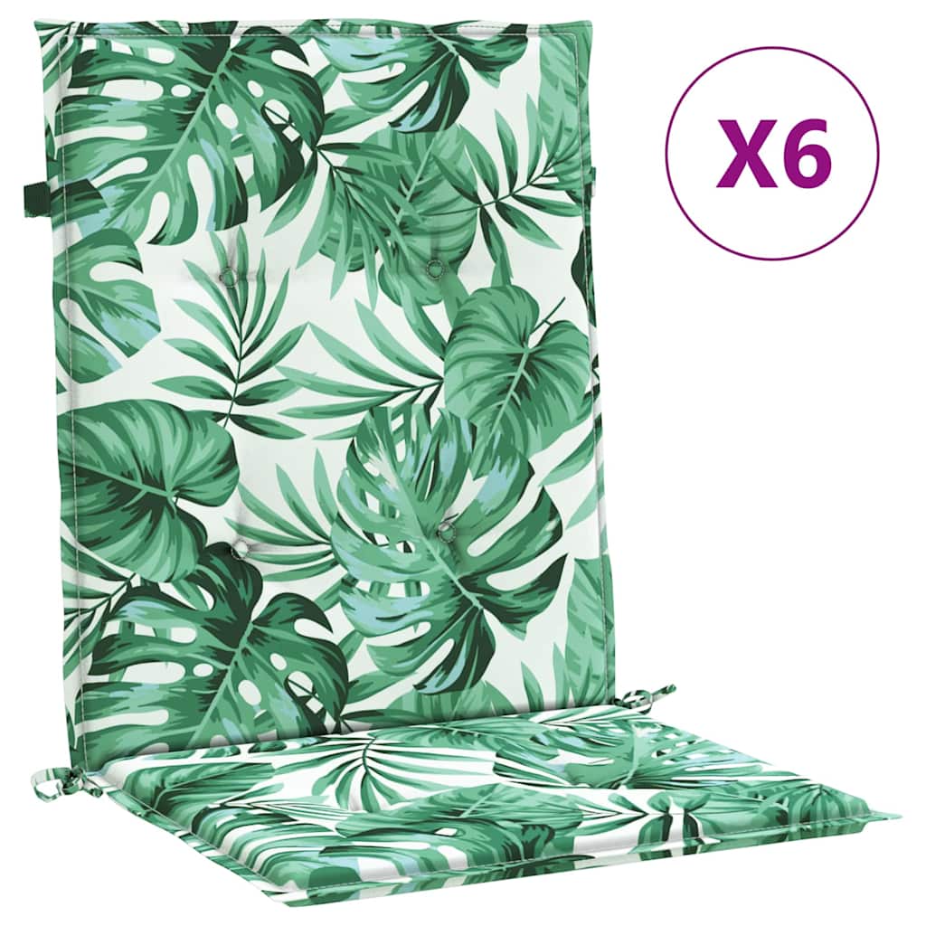 vidaXL Rückenstützkissen Blatt 6 pcs Blattmuster 100 x 50 x 3 cm