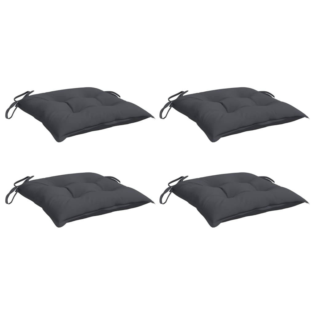 vidaXL Stuhlkissen 4 Stk. Anthrazit 40x40x7 cm Oxford-Gewebe