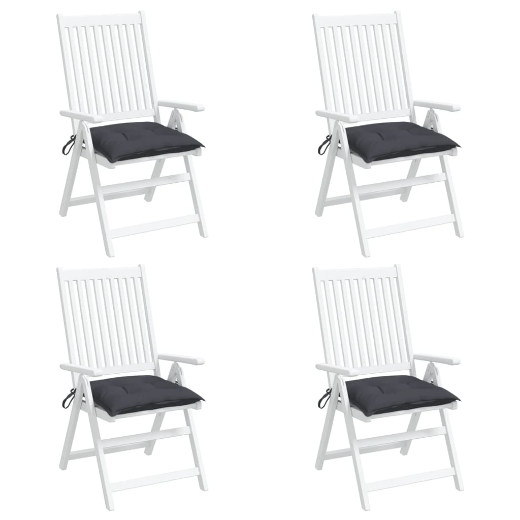 vidaXL Stuhlkissen 4 Stk. Anthrazit 40x40x7 cm Oxford-Gewebe