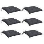 vidaXL Stuhlkissen 6 Stk. Anthrazit 40x40x7 cm Oxford-Gewebe