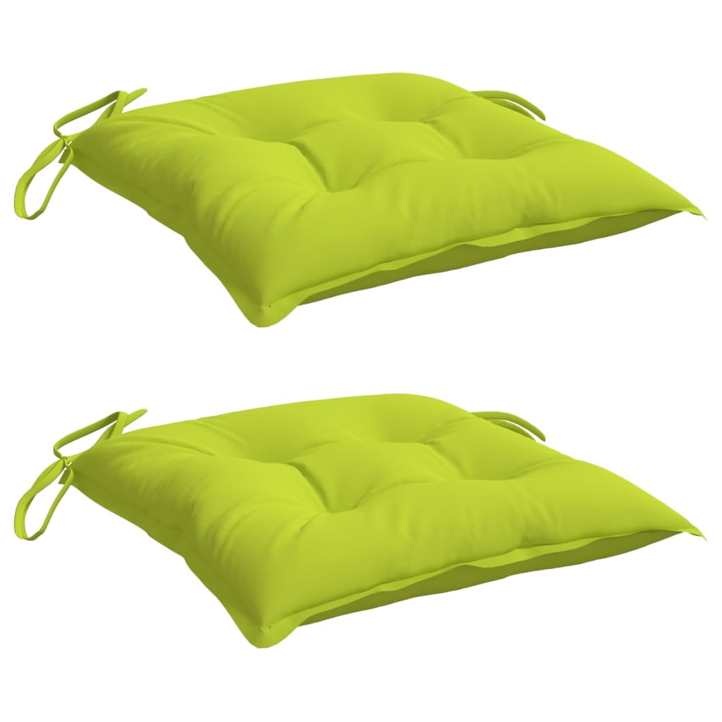 vidaXL Stuhlkissen 2 Stk. Knallgrün 40x40x7 cm Oxford-Gewebe