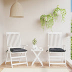 vidaXL Stuhlkissen 2 Stk. Schwarz Karomuster 40x40x7 cm Stoff