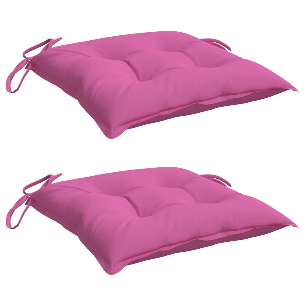 vidaXL Stuhlkissen 2 Stk. Rosa 40x40x7 cm Stoff