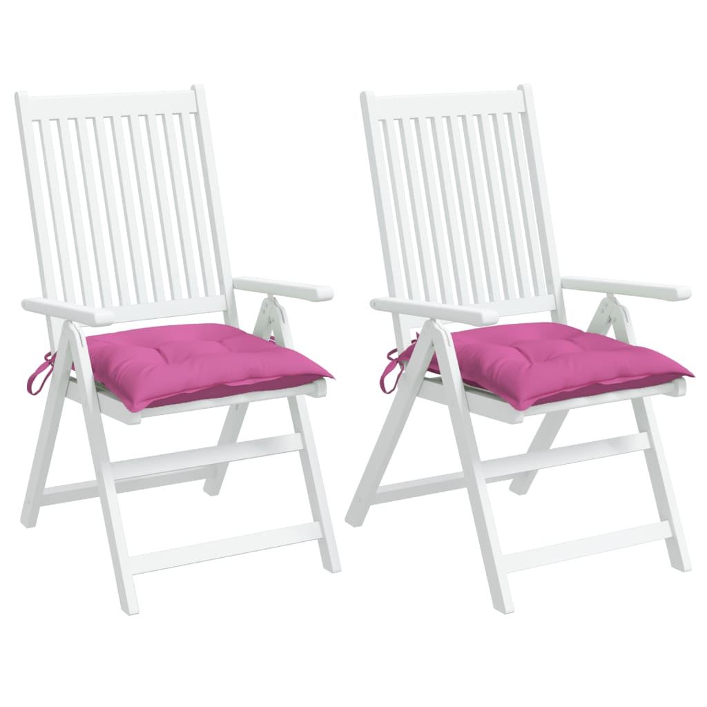 vidaXL Stuhlkissen 2 Stk. Rosa 40x40x7 cm Stoff