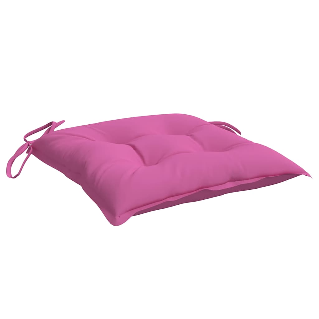 vidaXL Stuhlkissen 4 Stk. Rosa 40x40x7 cm Stoff