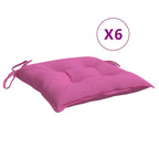 vidaXL Stuhlkissen 6 Stk. Rosa 40x40x7 cm Stoff