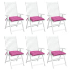 vidaXL Stuhlkissen 6 Stk. Rosa 40x40x7 cm Stoff