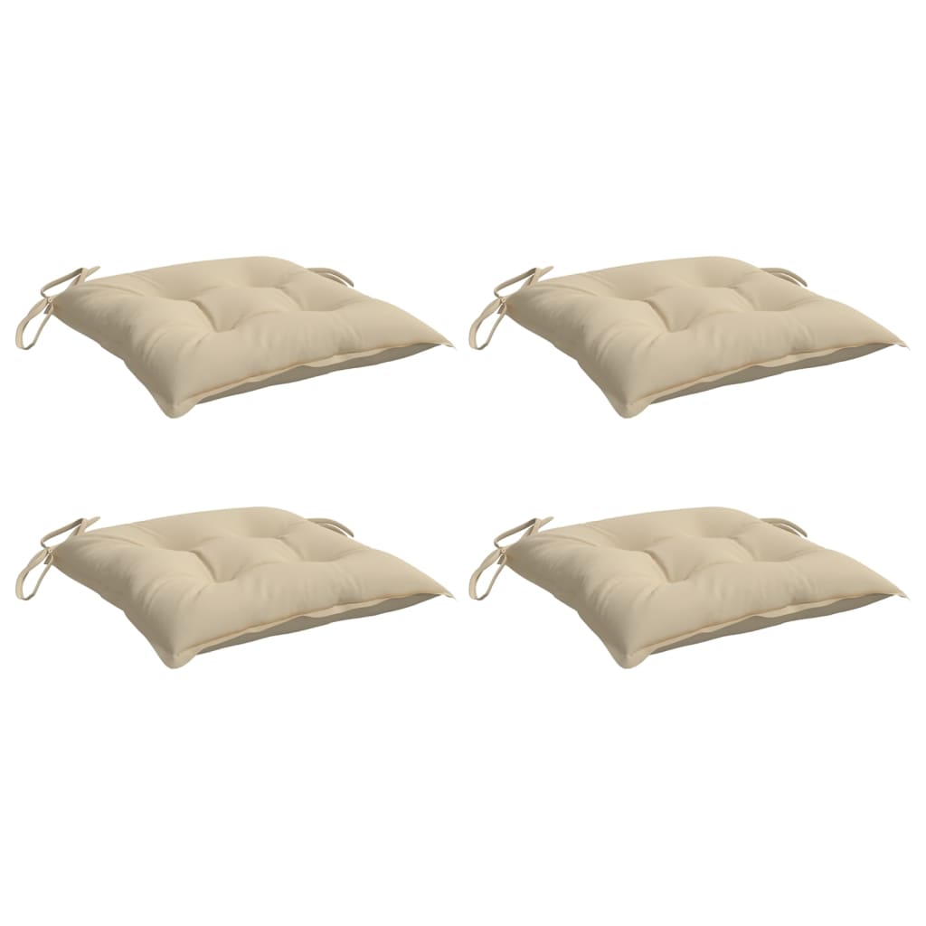 vidaXL Palettenkissen 4 Stk. Beige 50x50x7 cm Oxford-Gewebe