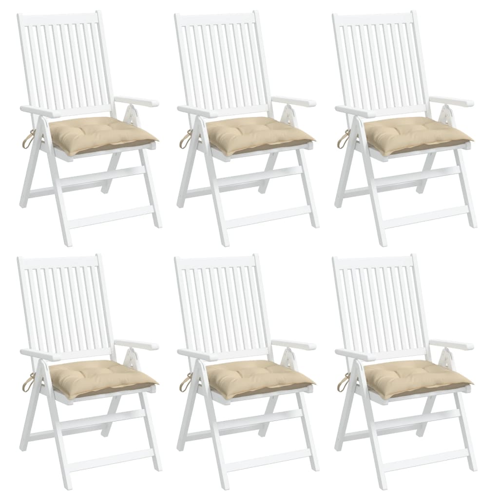 vidaXL Palettenkissen 6 Stk. Beige 50x50x7 cm Oxford-Gewebe