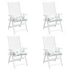 vidaXL Stuhlkissen 4 Stk. Blattmuster 50x50x7 cm Oxford-Gewebe