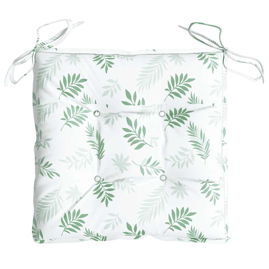 vidaXL Stuhlkissen 4 Stk. Blattmuster 50x50x7 cm Oxford-Gewebe
