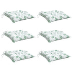 vidaXL Stuhlkissen 6 Stk. Blattmuster 50x50x7 cm Oxford-Gewebe