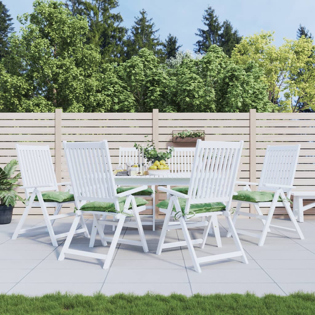 vidaXL Stuhlkissen 6 Stk. Blattmuster 40x40x4 cm Stoff