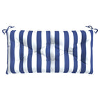 vidaXL Gartenbank-Auflage Blau & Weiß Gestreift 100x50x7 cm