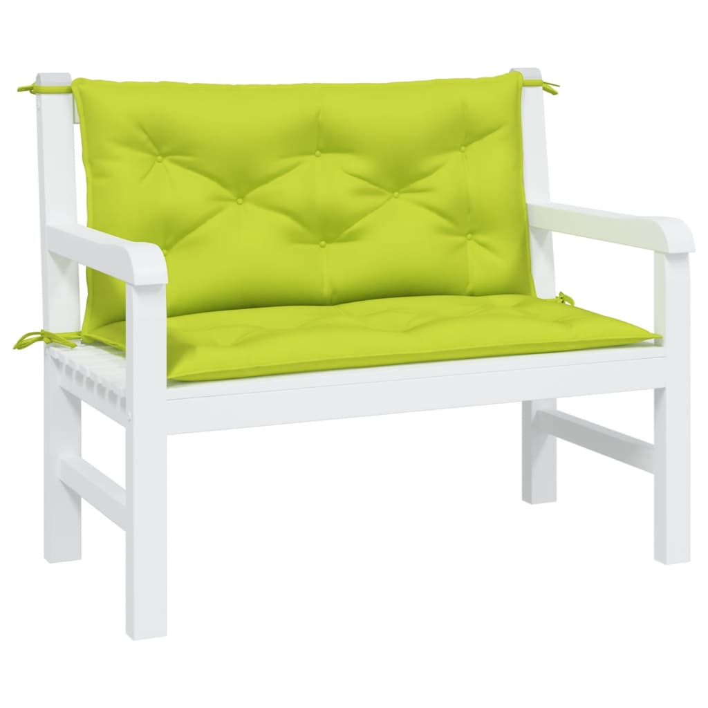 vidaXL Gartenbank-Auflagen 2 Stk. Knallgrün 100x50x7 cm Oxford-Gewebe