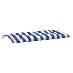 vidaXL Gartenbank-Auflagen 2 Stk. Blau&Weiß Gestreift 100x50x7cm Stoff