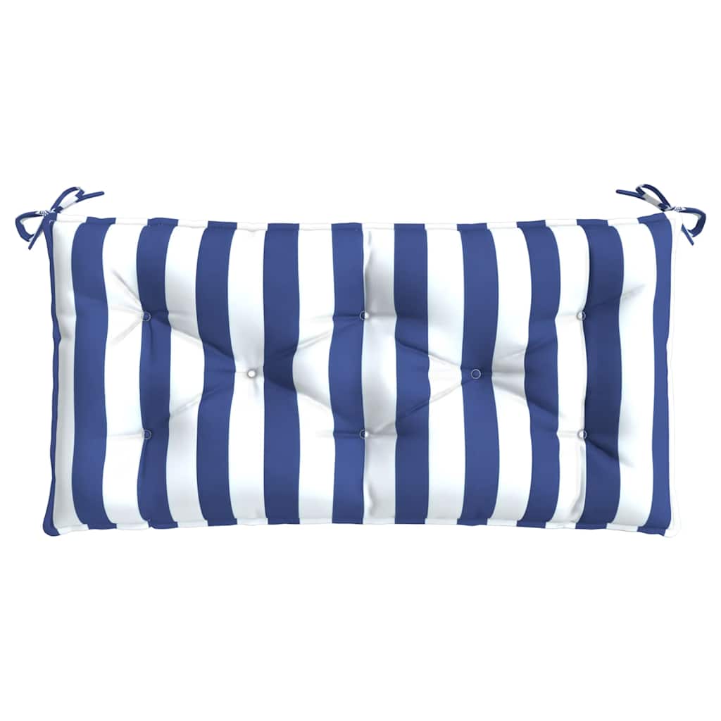 vidaXL Gartenbank-Auflagen 2 Stk. Blau&Weiß Gestreift 100x50x7cm Stoff