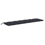 vidaXL Gartenbank-Auflagen 2 Stk. Schwarz Karomuster 150x50x7 cm Stoff