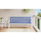 vidaXL Gartenbank-Auflagen 2 Stk. Blau & Weiß Gestreift Oxford-Gewebe