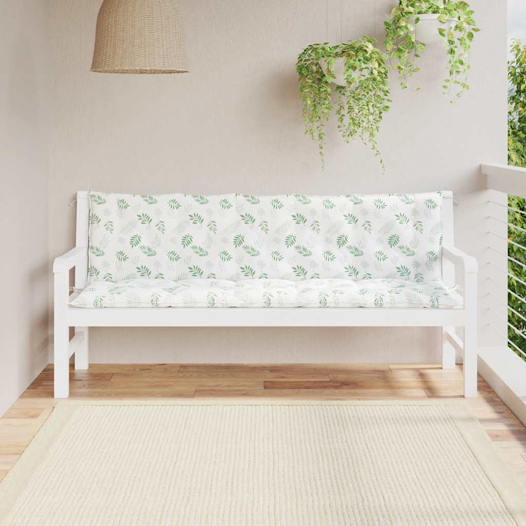 vidaXL Gartenbank-Auflagen 2 Stk. Bluttmuster Oxford-Gewebe