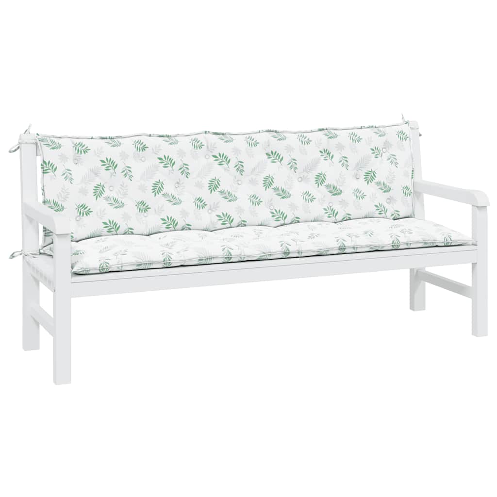 vidaXL Gartenbank-Auflagen 2 Stk. Bluttmuster Oxford-Gewebe