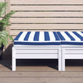 vidaXL Palettenkissen Blau & Weiß Gestreift 60x60x8 cm Oxford-Gewebe