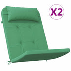 vidaXL Stuhlkissen Uni 2 pcs Grün 58 x 77 x 4,5 cm Oxford-Stoff