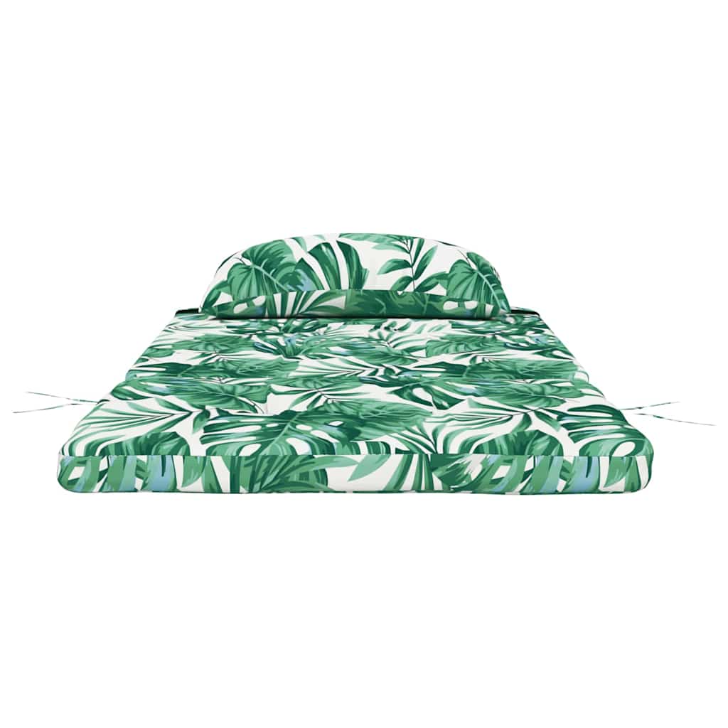 vidaXL Stuhlkissen 2 pcs Blattmuster 58 x 77 x 4,5 cm Oxford-Stoff