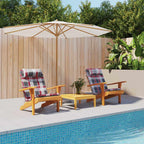 vidaXL Stuhlkissen 2 pcs Rotkariert 58 x 77 x 4,5 cm Oxford-Stoff