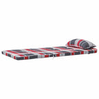 vidaXL Stuhlkissen 2 pcs Rotkariert 58 x 77 x 4,5 cm Oxford-Stoff