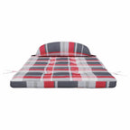 vidaXL Stuhlkissen 2 pcs Rotkariert 58 x 77 x 4,5 cm Oxford-Stoff