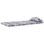 vidaXL Adirondack-Auflagen 2 Stk. Grau Karomuster Oxford-Gewebe