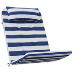 vidaXL Adirondack-Auflagen 2 Stk. Blau & Weiß Gestreift Oxford-Gewebe
