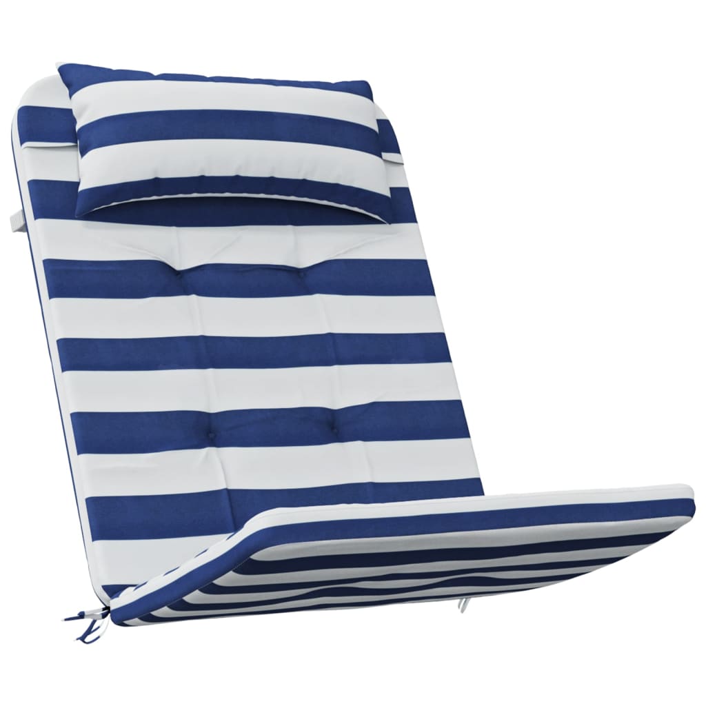 vidaXL Adirondack-Auflagen 2 Stk. Blau & Weiß Gestreift Oxford-Gewebe