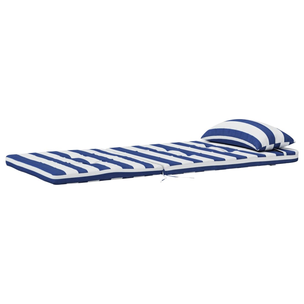 vidaXL Adirondack-Auflagen 2 Stk. Blau & Weiß Gestreift Oxford-Gewebe