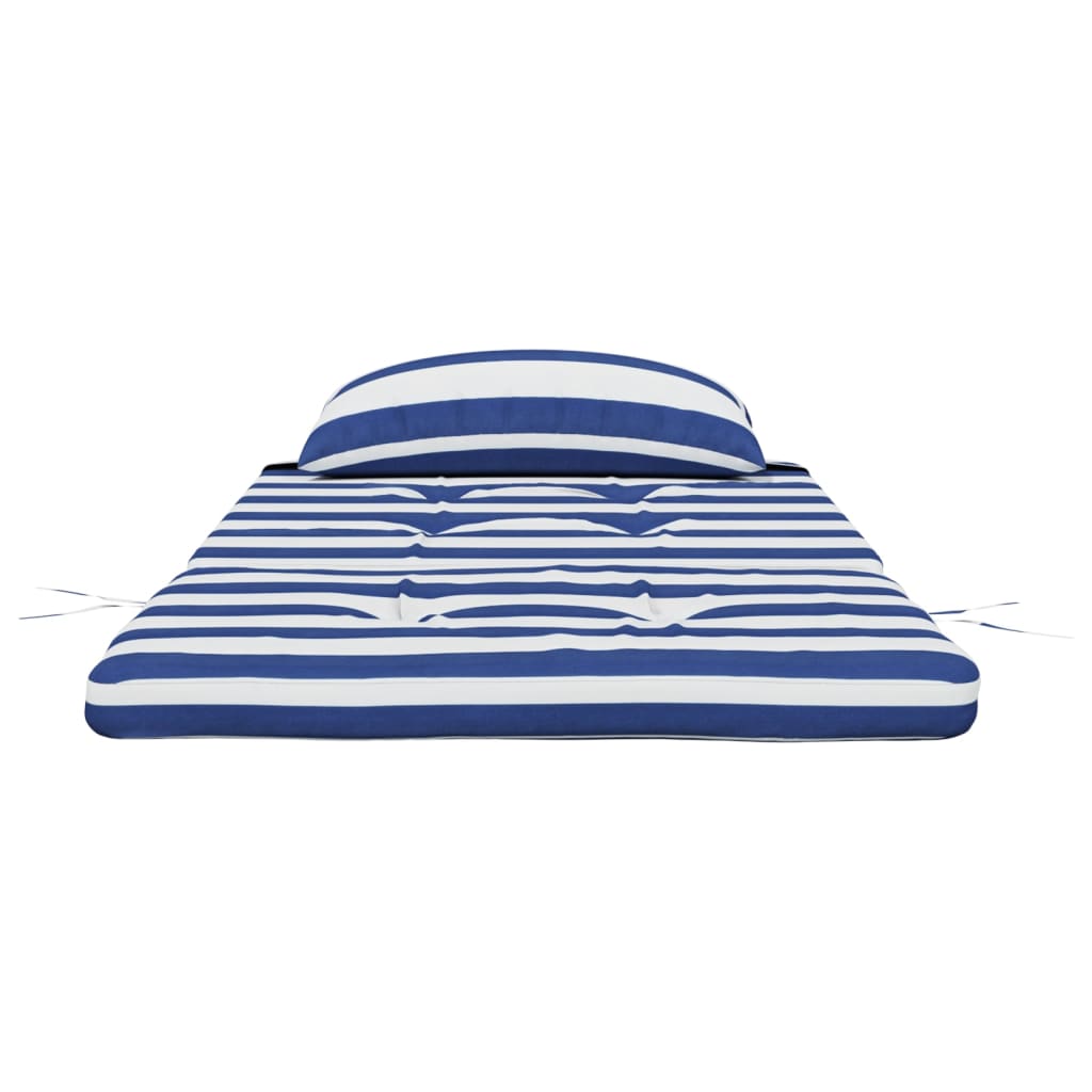 vidaXL Adirondack-Auflagen 2 Stk. Blau & Weiß Gestreift Oxford-Gewebe