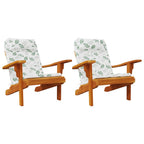 vidaXL Adirondack-Auflagen 2 Stk. Blattmuster Oxford-Gewebe