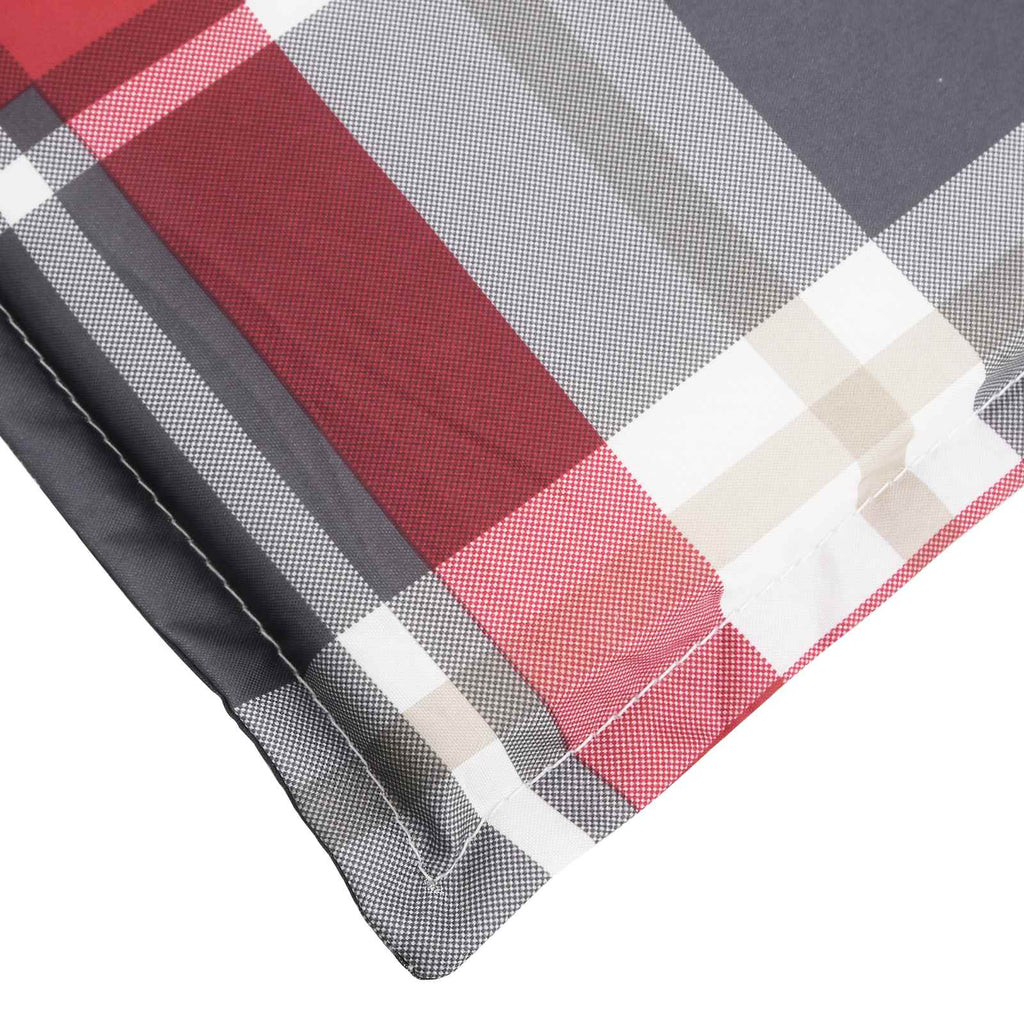 vidaXL Sonnen-Lounger Kissen Rot und Grau 180 x 60 x 4 cm Oxford-Stoff