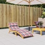 vidaXL Sonnen-Lounger Kissen Rot und Grau 180 x 60 x 4 cm Oxford-Stoff