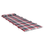 vidaXL Sonnen-Lounger Kissen Rot und Grau 180 x 60 x 4 cm Oxford-Stoff