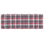 vidaXL Sonnen-Lounger Kissen Rot und Grau 180 x 60 x 4 cm Oxford-Stoff