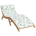 vidaXL Sonnen-Lounger Kissen Weiß und Grün 180 x 60 x 4 cm